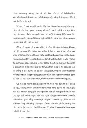 chỉ khi bạn độc lập và tự tin mới không sợ hãi gì