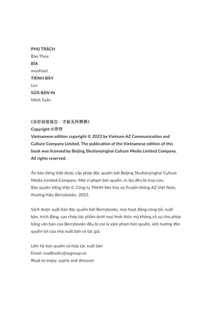 chỉ khi bạn độc lập và tự tin mới không sợ hãi gì