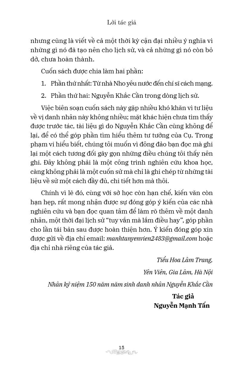 Chi Si Nguyen Khac Can Trong Phong Trao Yeu Nuoc Dau The Ky XX