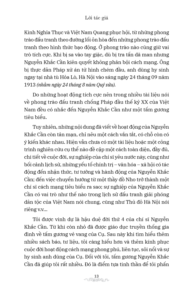 Chi Si Nguyen Khac Can Trong Phong Trao Yeu Nuoc Dau The Ky XX