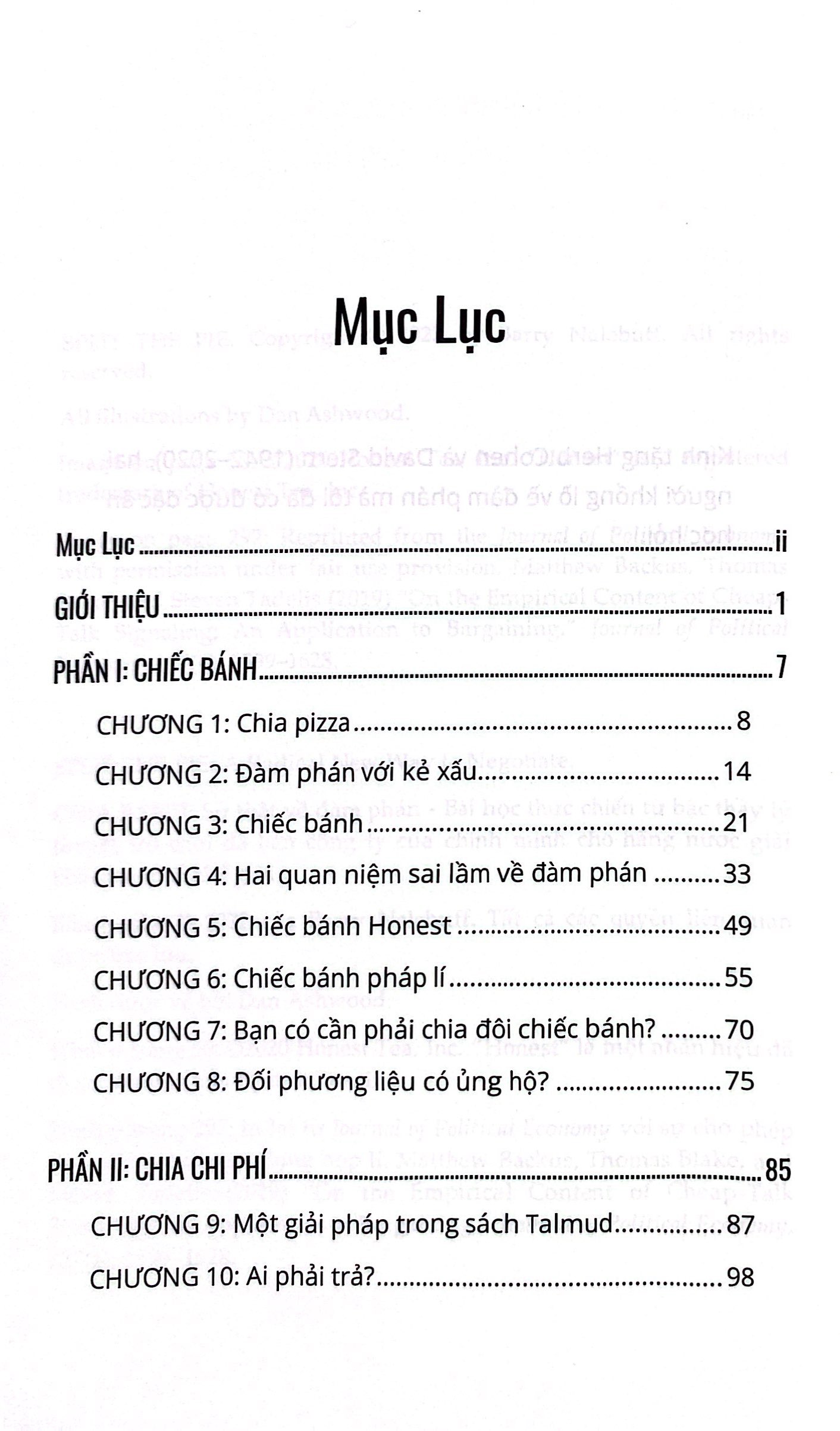 chia bánh - sự thật về đàm phán
