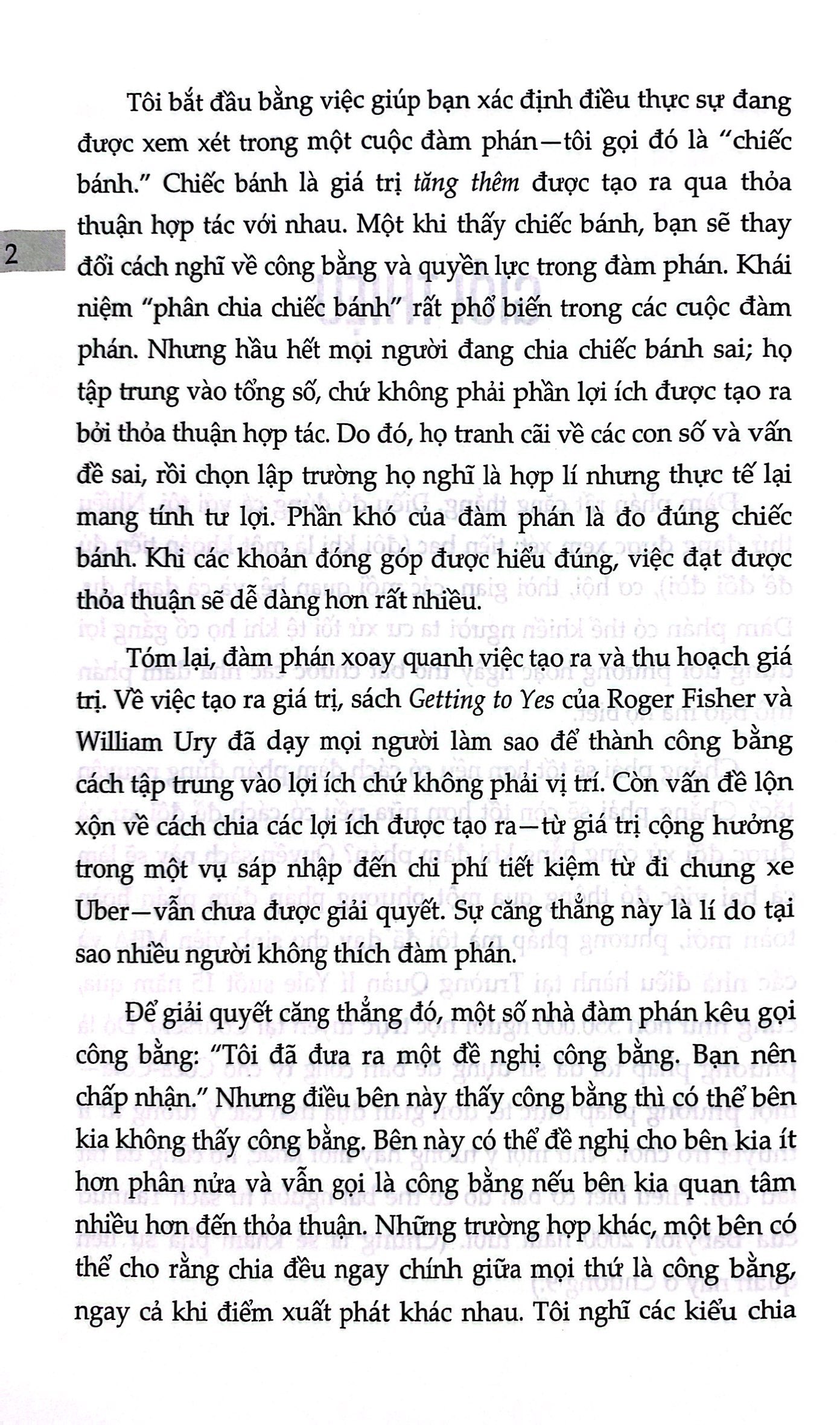 chia bánh - sự thật về đàm phán