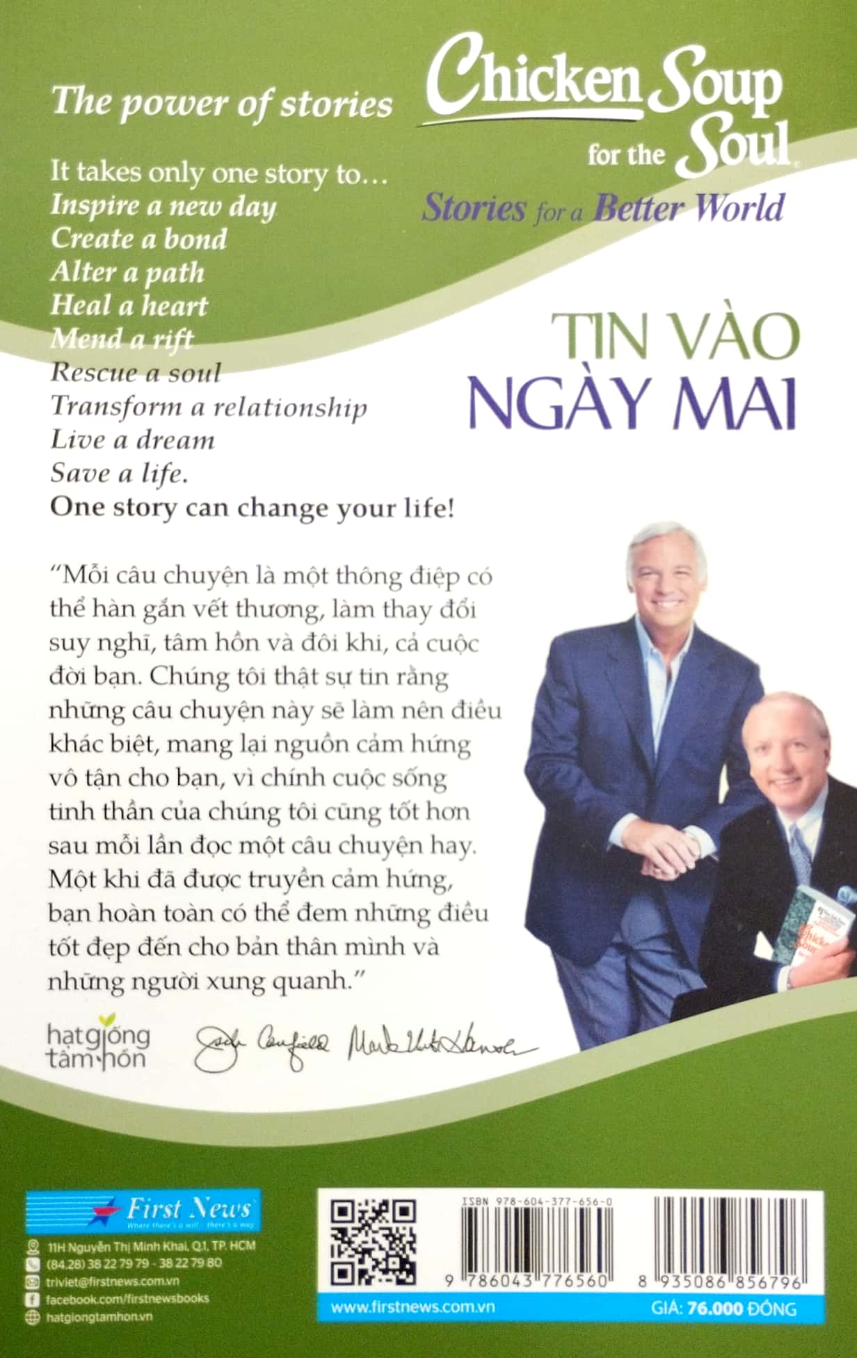 chicken soup for the soul stories for a better world 19 - tin vào ngày mai (tái bản 2023)