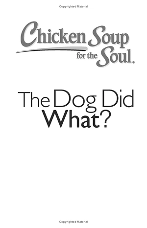 chicken soup for the soul: the dog did what?: 101 amazing stories of magical moments, miracles and... mayhem