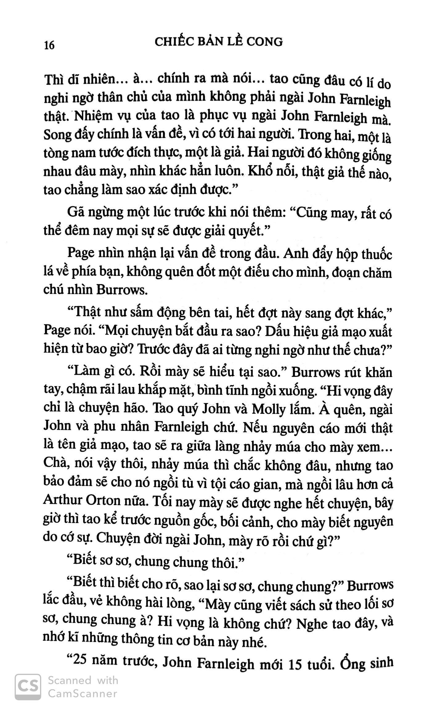 chiếc bản lề cong