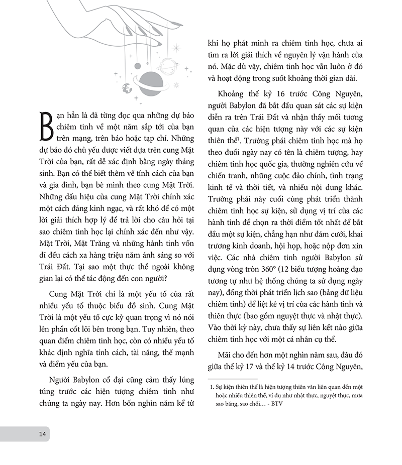 chiêm tinh học cơ bản - luận giải cuộc đời qua biểu đồ chiêm tinh