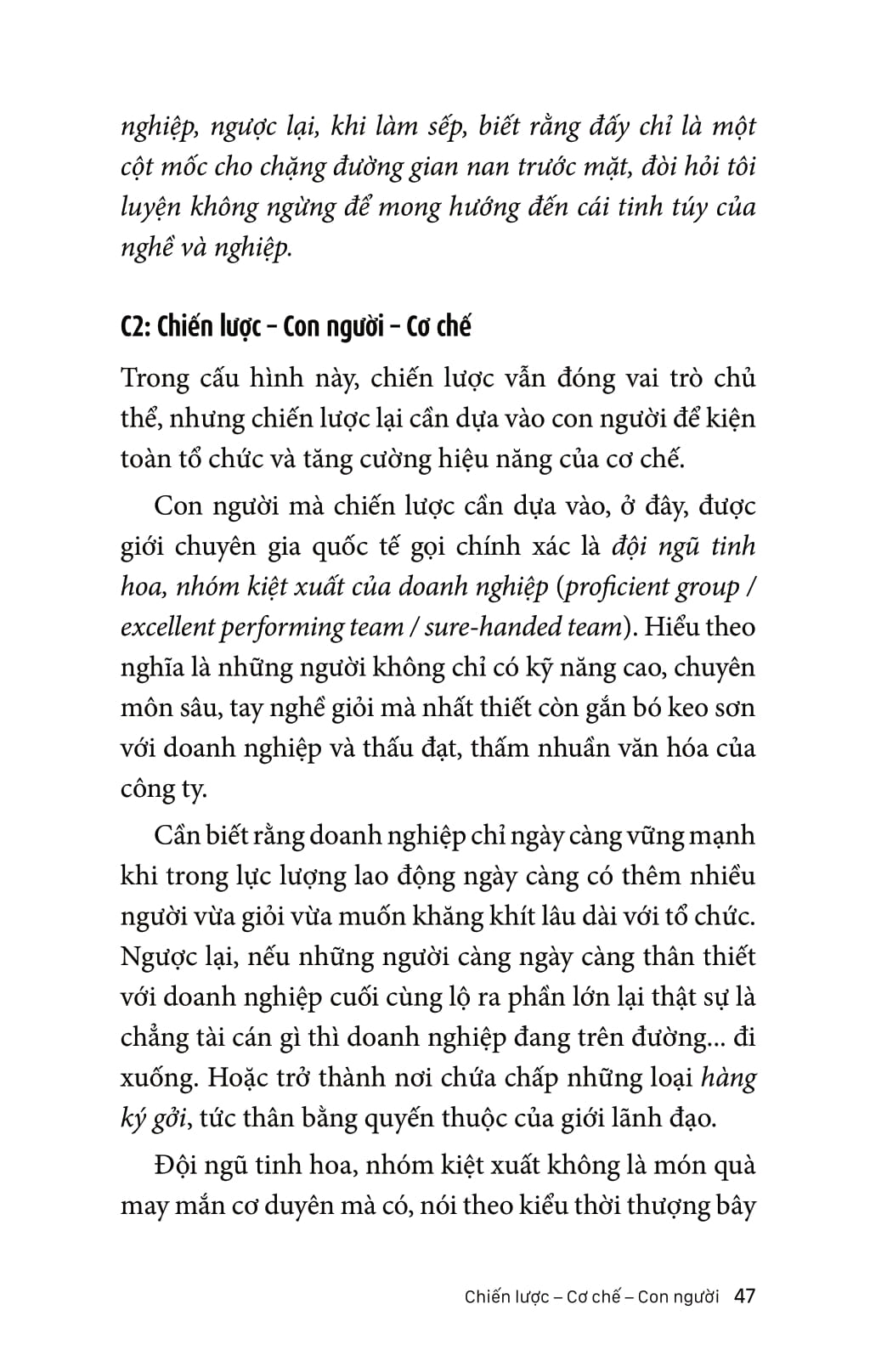 chiến lược - cơ chế - con người: thế kiềng 3c của tồn vinh doanh nghiệp