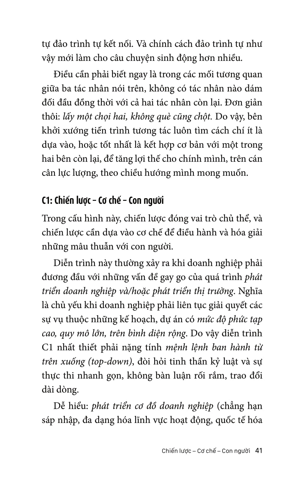 chiến lược - cơ chế - con người: thế kiềng 3c của tồn vinh doanh nghiệp