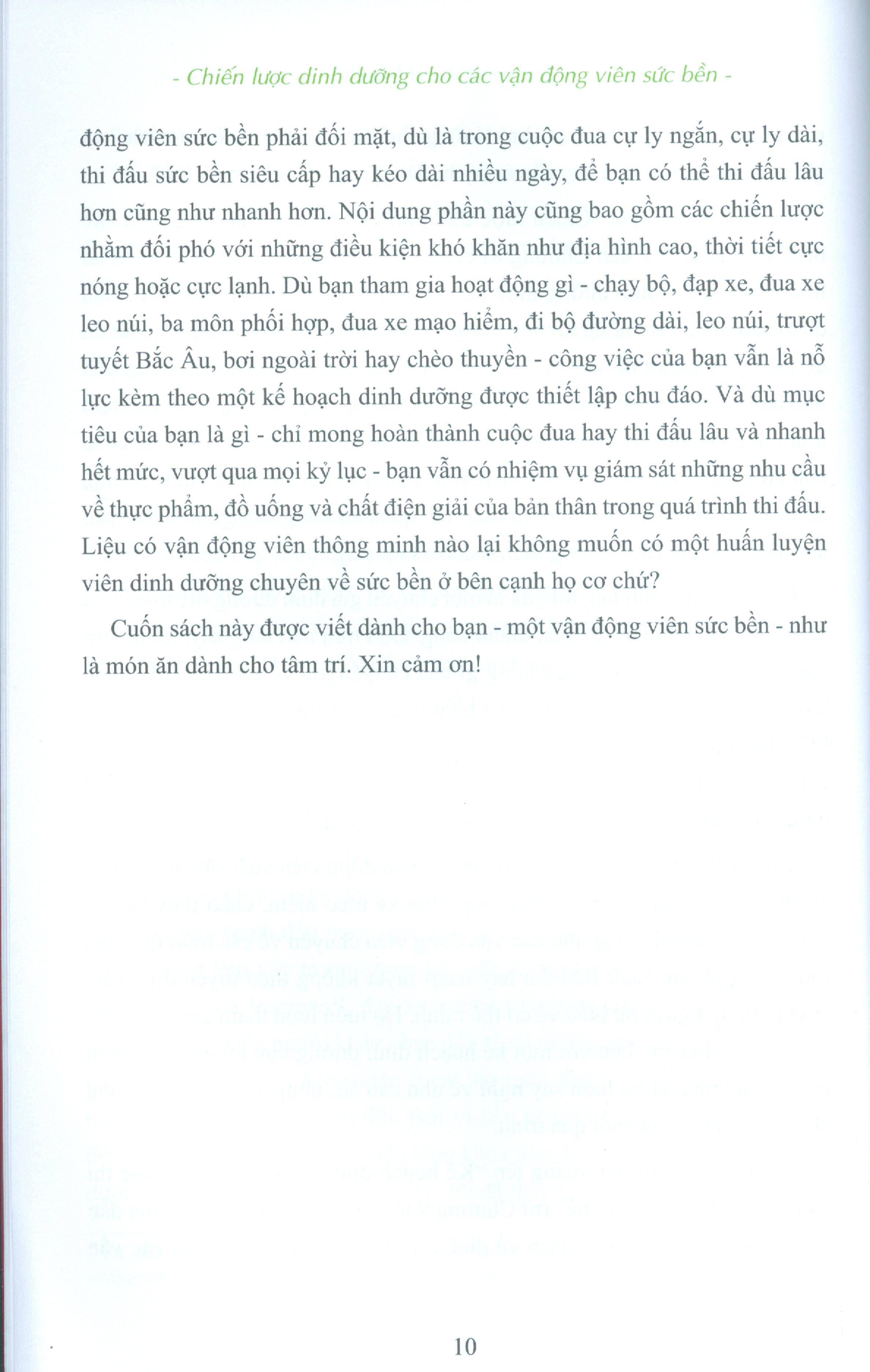 chiến lược dinh dưỡng cho các vận động viên sức bền