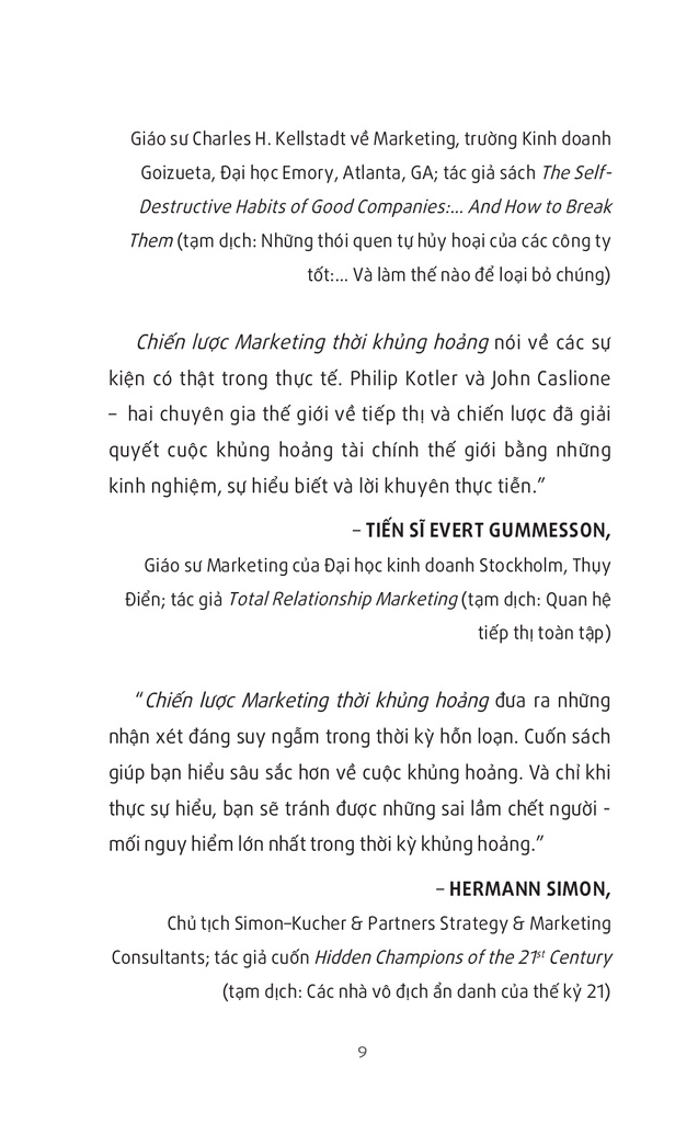 chiến lược marketing thời khủng hoảng