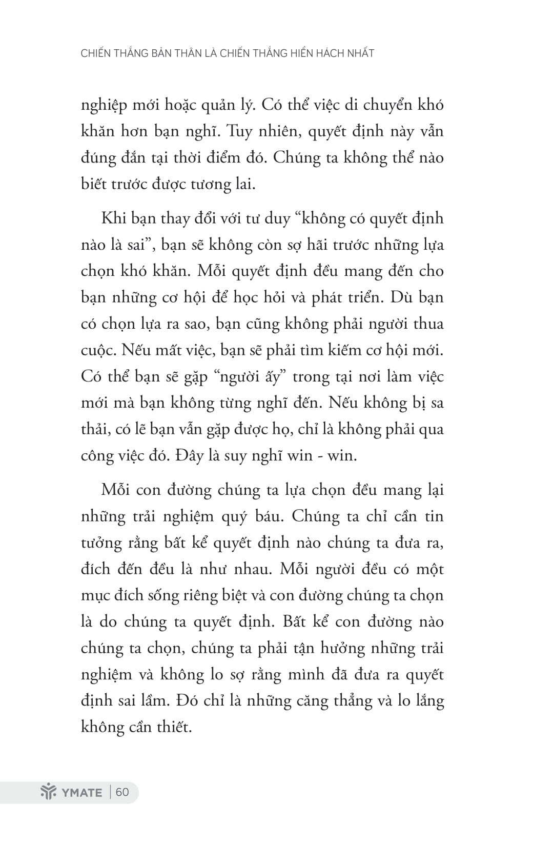 chiến thắng bản thân là chiến thắng hiển hách nhất