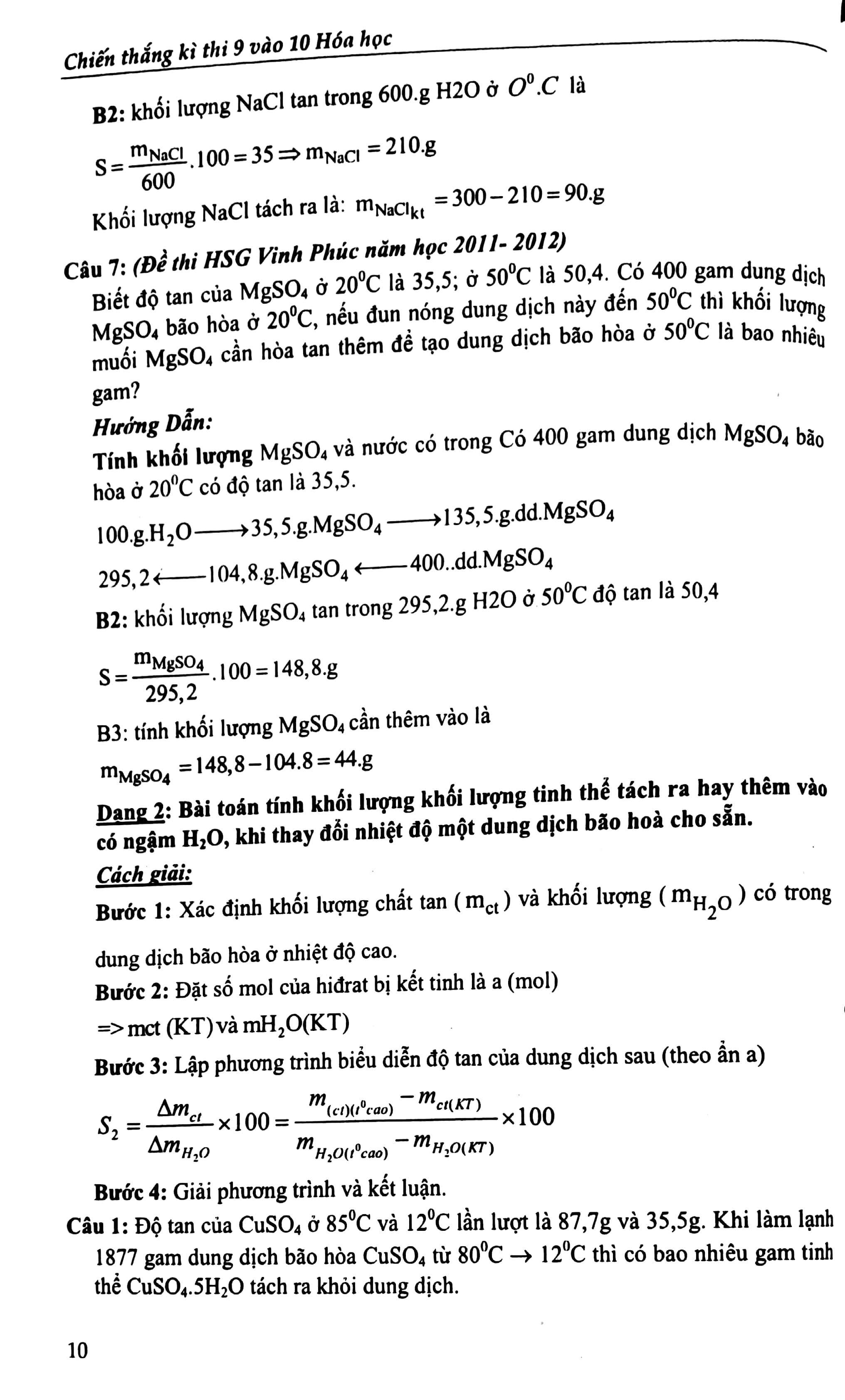 chiến thắng kì thi 9 vào 10 hóa học