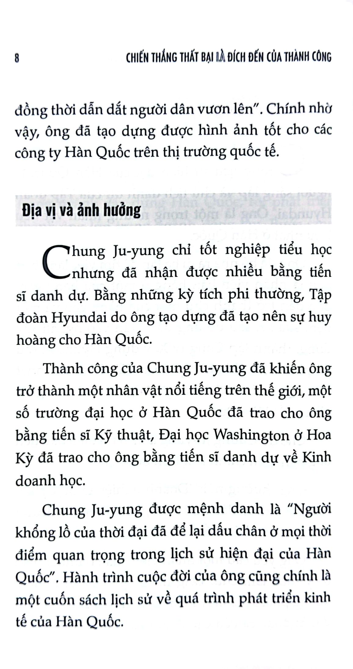 chiến thắng thất bại là đích đến của thành công