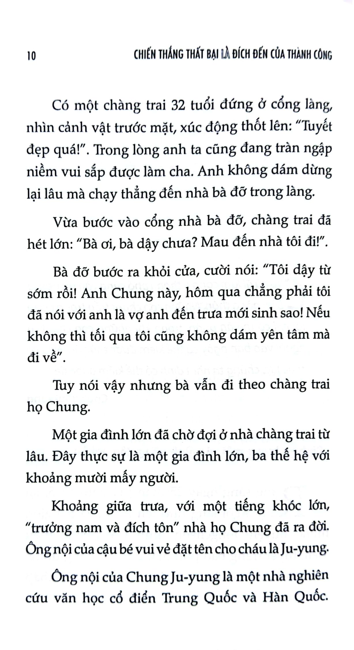 chiến thắng thất bại là đích đến của thành công