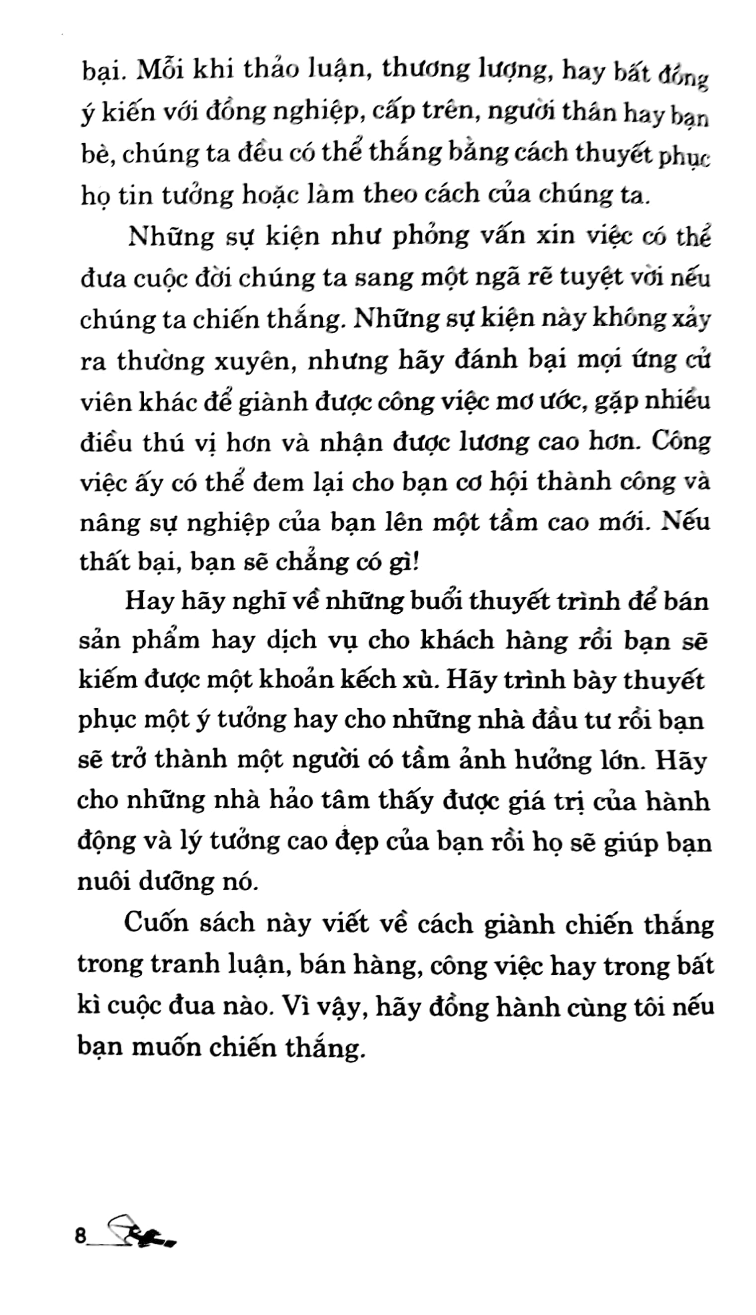 chiến thắng trong tranh luận, bán hàng, tuyển dụng, cạnh tranh