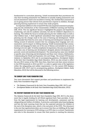 child centred planning in the early years foundation stage