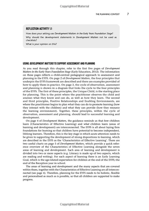 child centred planning in the early years foundation stage