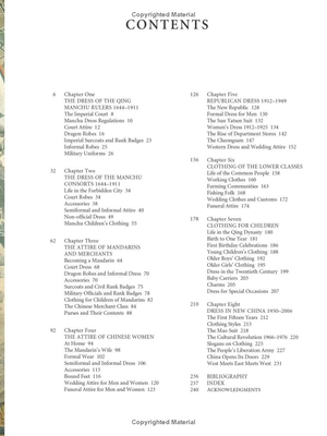 chinese dress - from the qing dynasty to the present day