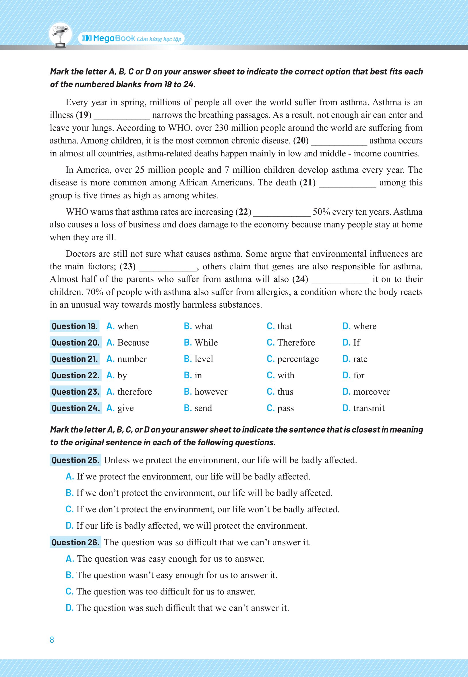 Chinh Phục 8+ Đề Thi Vào Lớp 10 - Môn Tiếng Anh