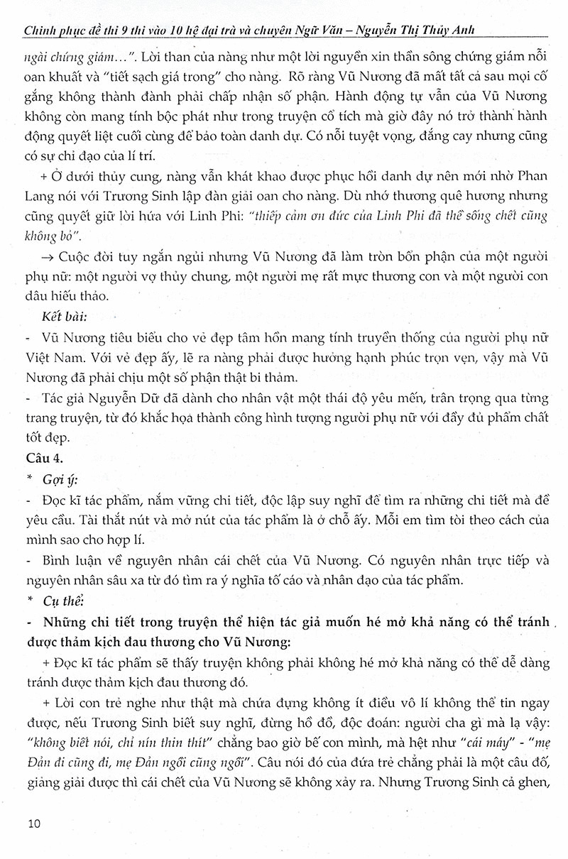 chinh phục đề thi lớp 9 vào lớp 10 hệ đại trà và chuyên ngữ văn