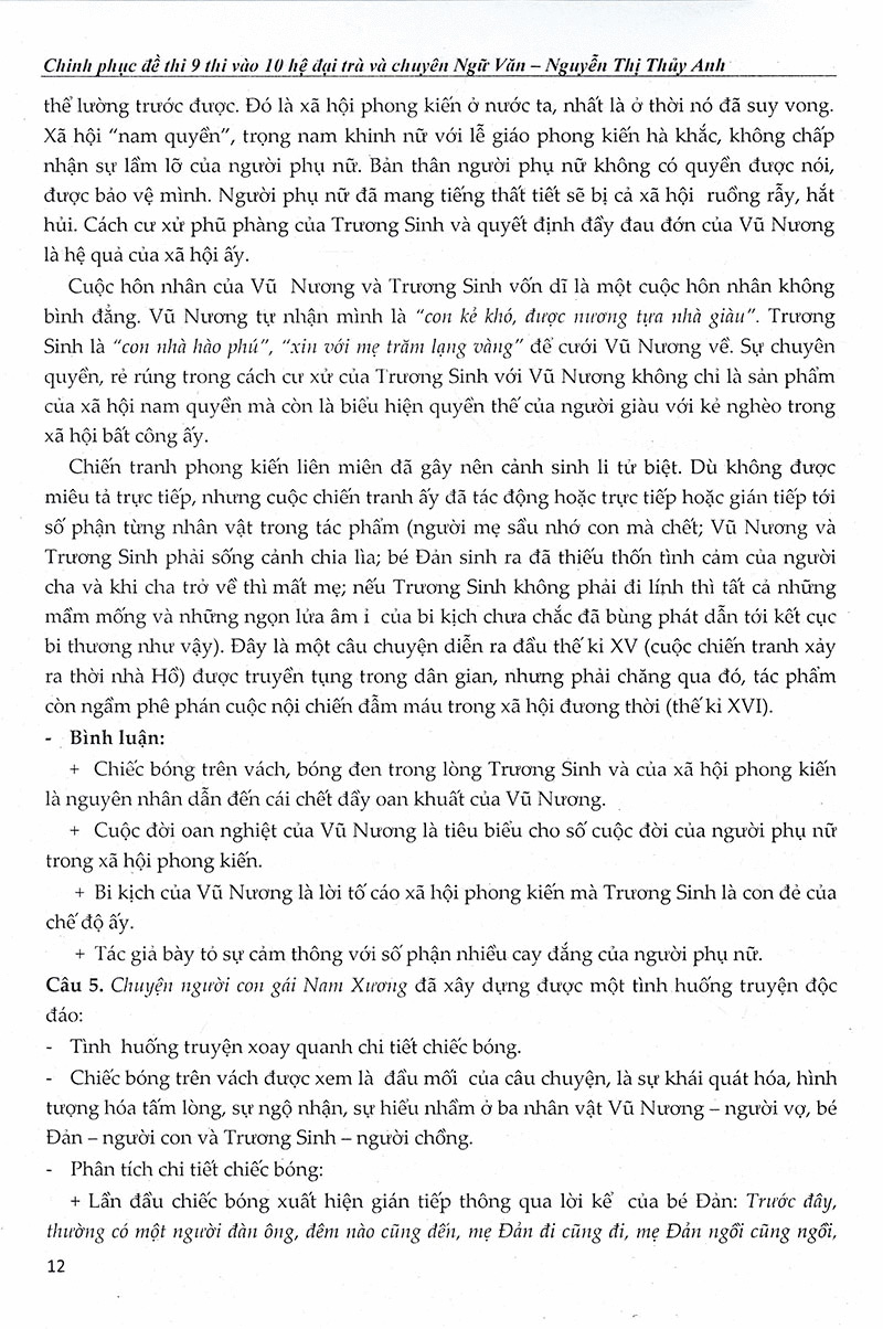 chinh phục đề thi lớp 9 vào lớp 10 hệ đại trà và chuyên ngữ văn