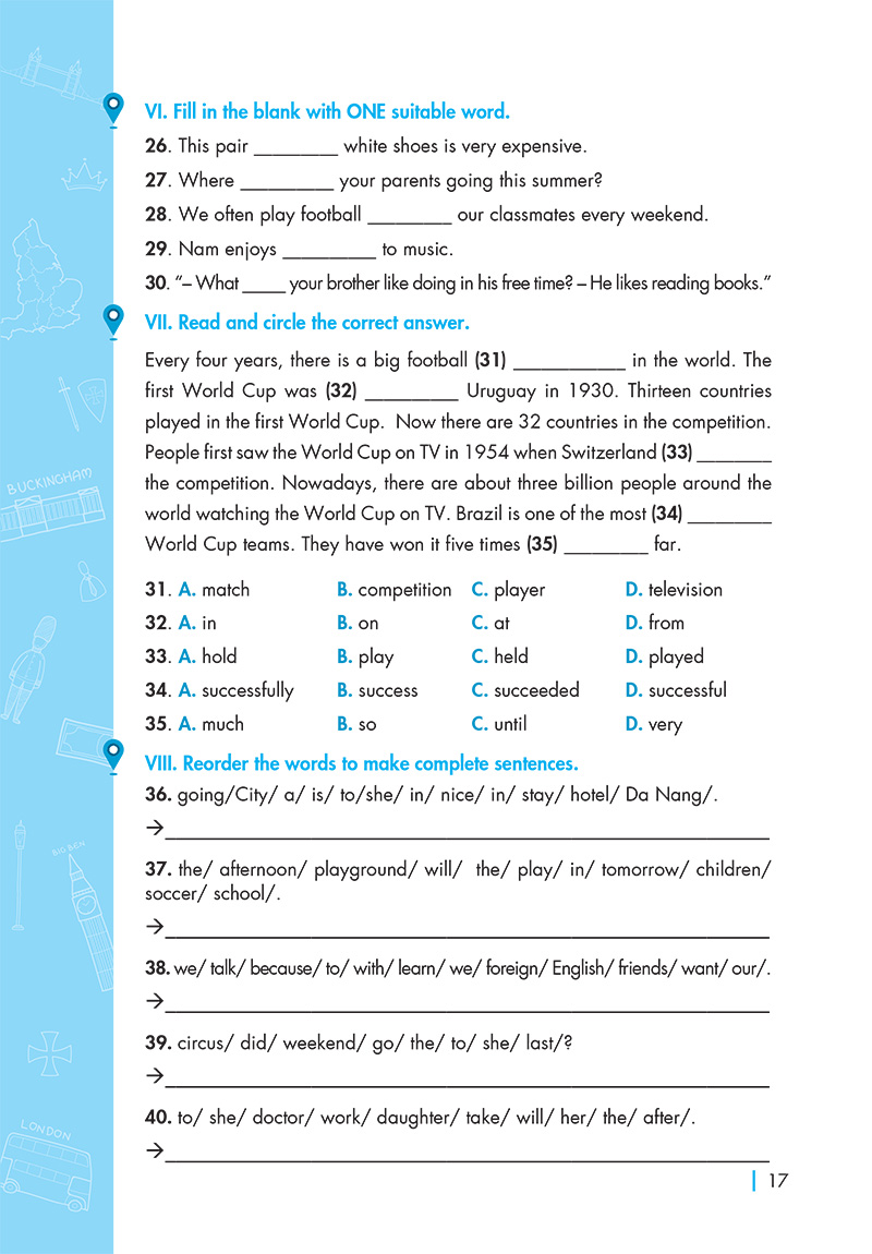 chinh phục đề thi vào lớp 6 trường thcs chất lượng cao môn tiếng anh