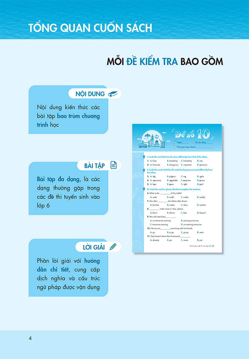 chinh phục đề thi vào lớp 6 trường thcs chất lượng cao môn tiếng anh