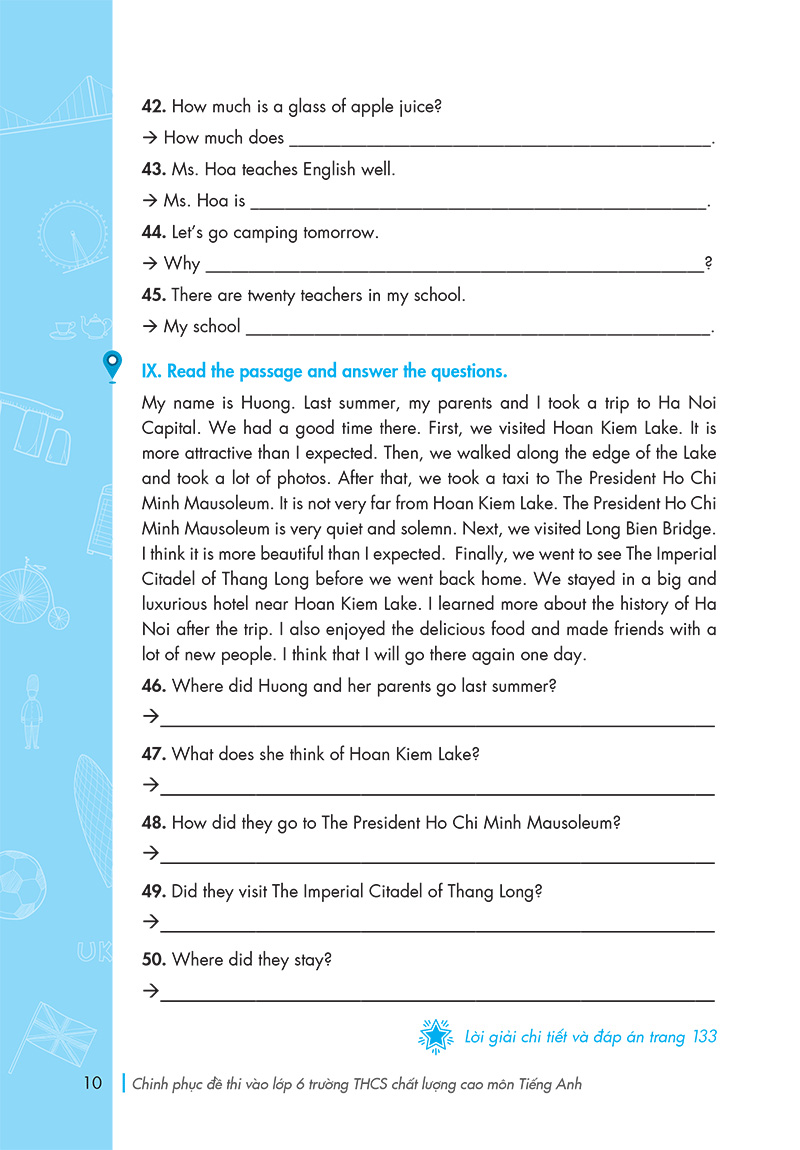 chinh phục đề thi vào lớp 6 trường thcs chất lượng cao môn tiếng anh