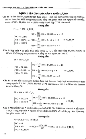 chinh phục hóa học 11 - tập 1 (hữu cơ)