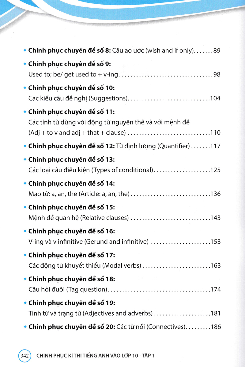 chinh phục kỳ thi tiếng anh vào lớp 10 - tập 1