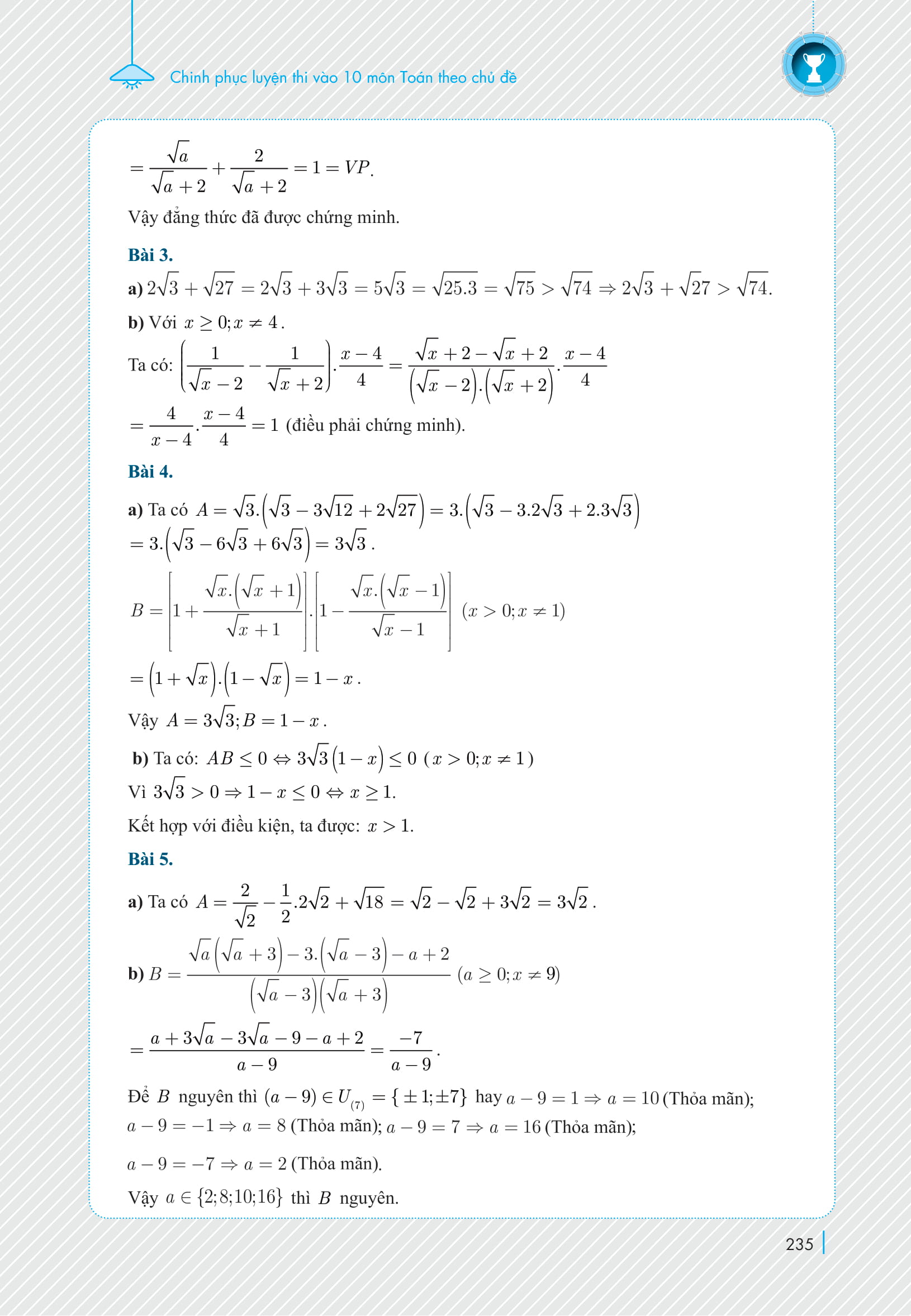 chinh phục luyện thi vào lớp 10 môn toán theo chủ đề