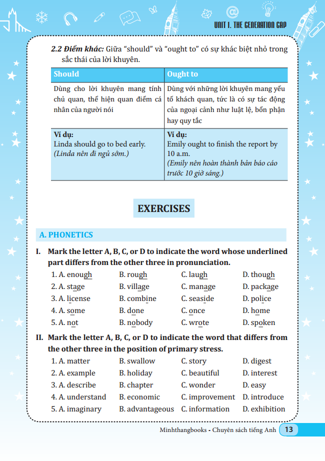 chinh phục ngữ pháp và bài tập tiếng anh 11 - tập 1