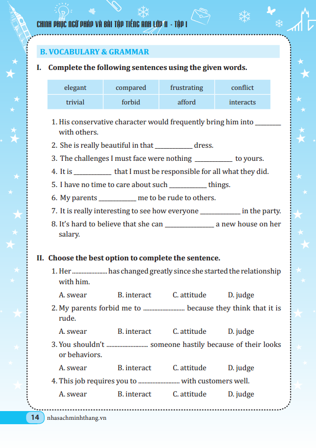 chinh phục ngữ pháp và bài tập tiếng anh 11 - tập 1