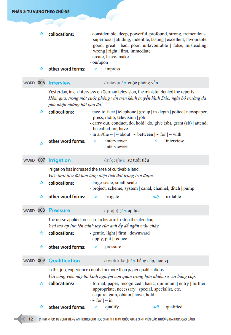 chinh phục từ vựng tiếng anh dùng cho học sinh thi thpt quốc gia và sinh viên các trường đại học, cao đẳng