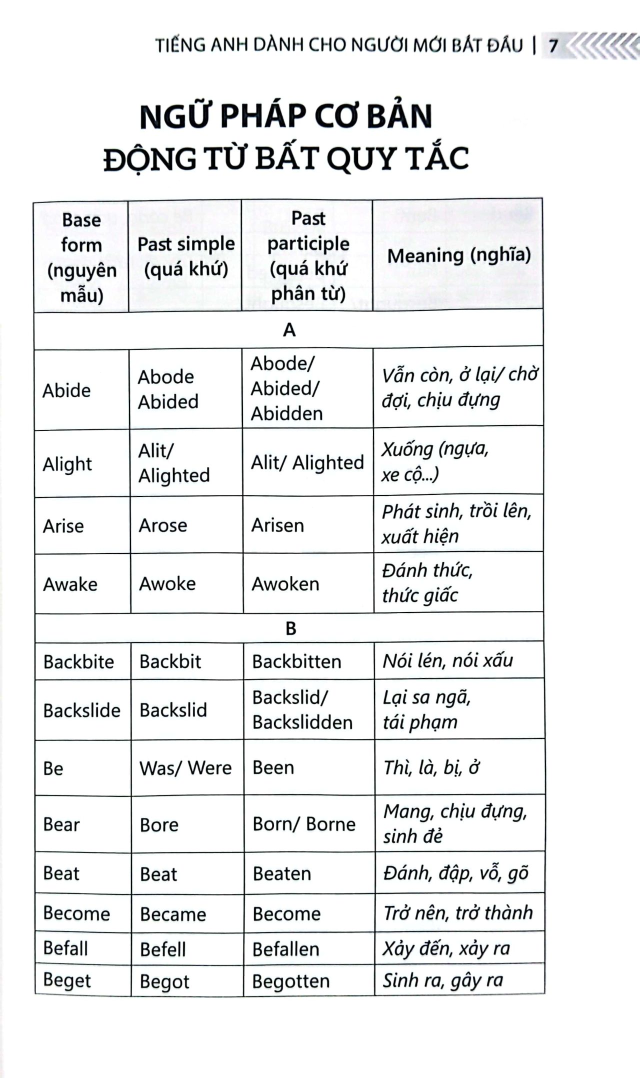 chinh phục từ vựng và ngữ pháp tiếng anh - dành cho người mới bắt đầu