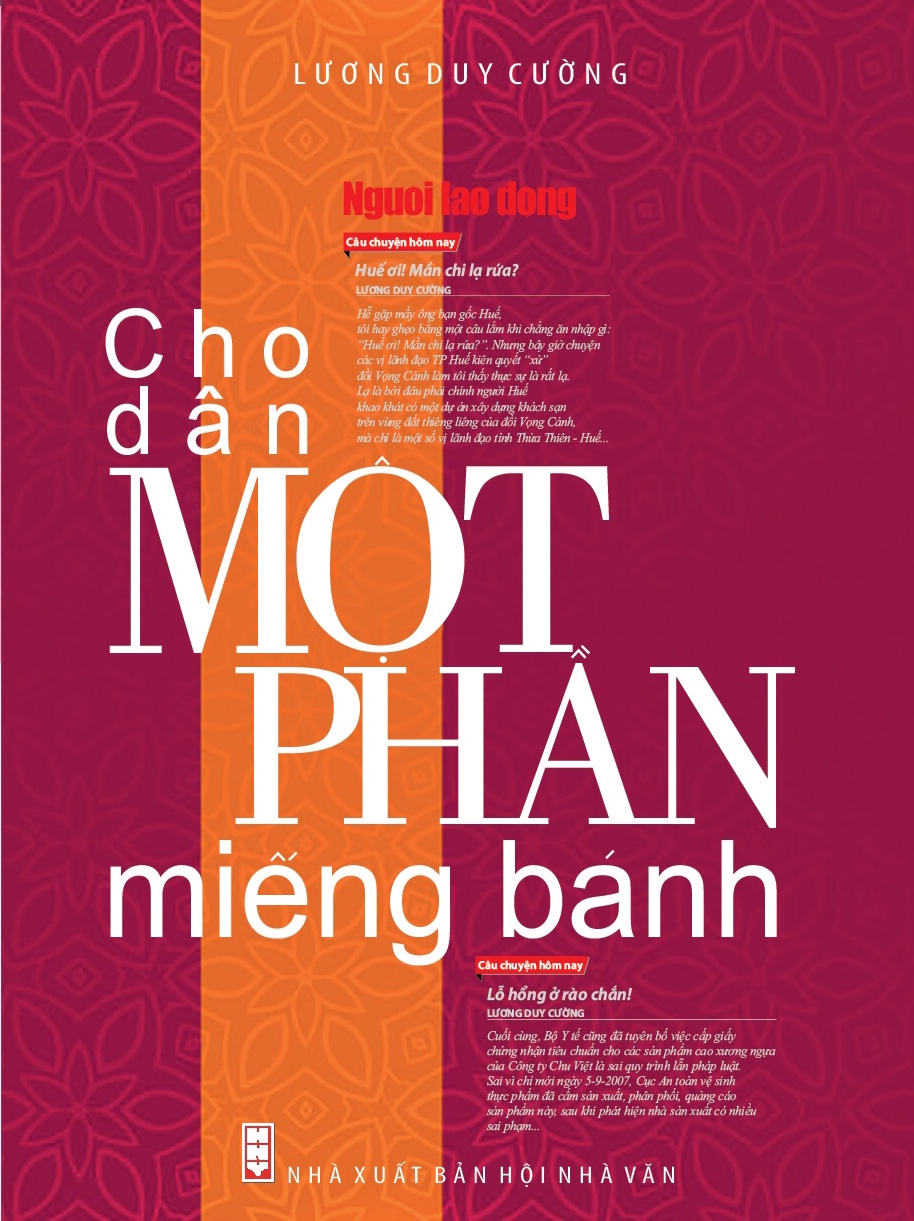 cho dân một phần miếng bánh