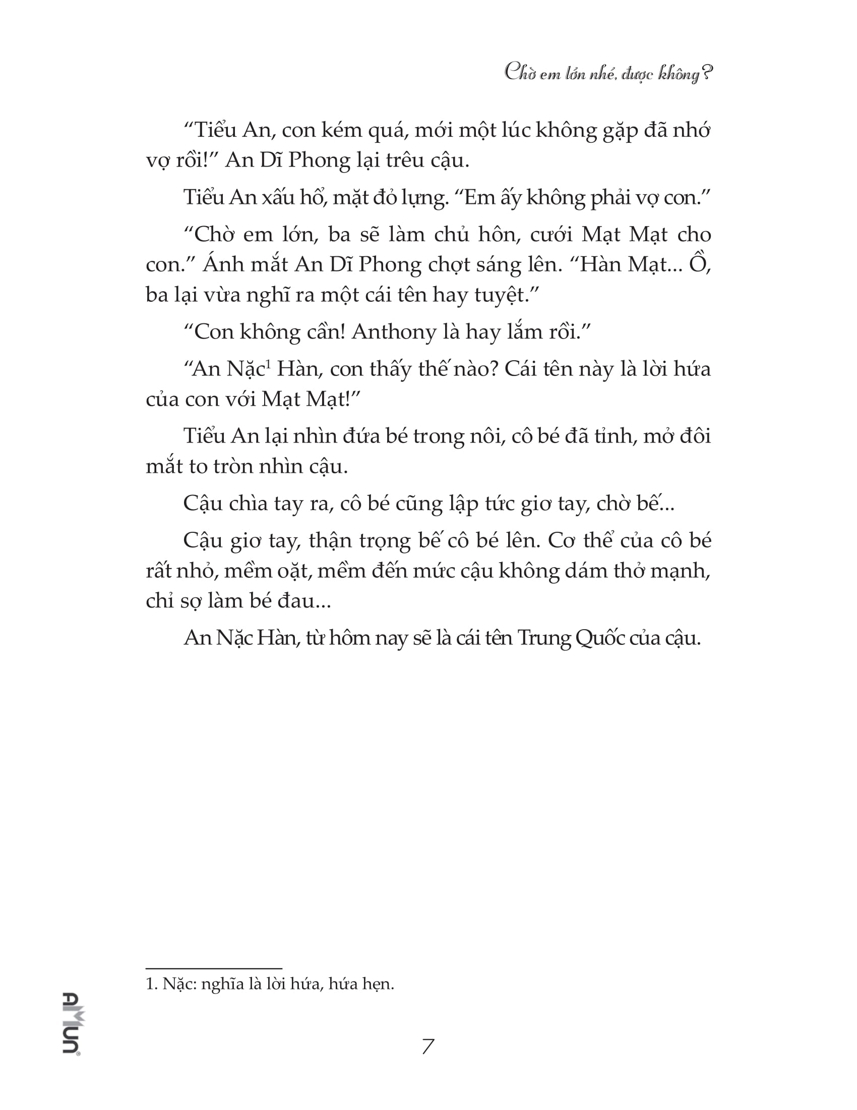 chờ em lớn nhé được không? (tái bản)