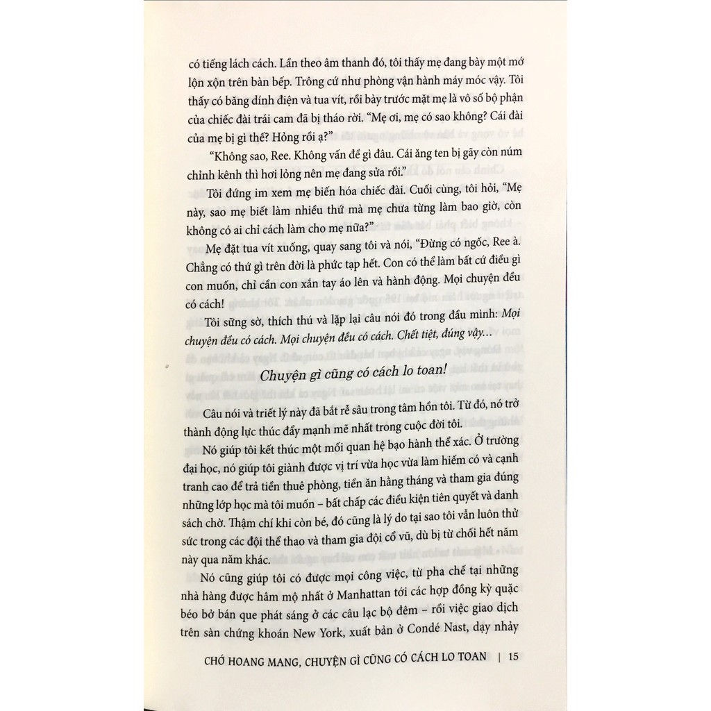 chớ hoang mang, chuyện gì cũng có cách lo toan