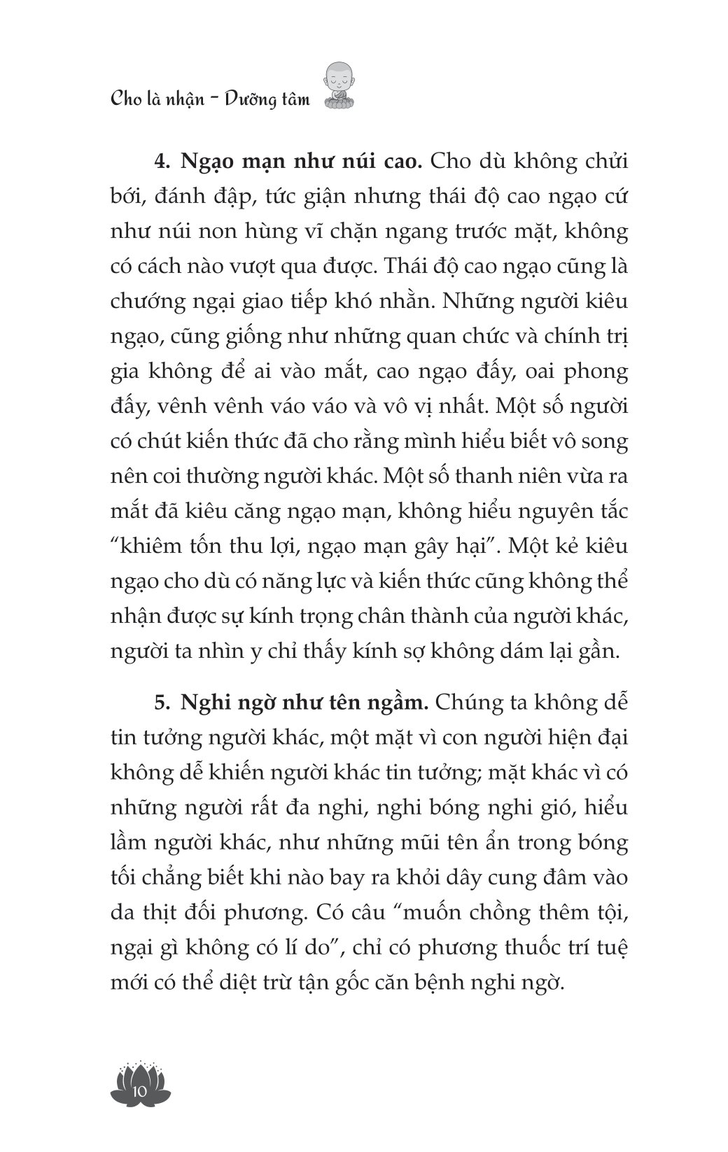 cho là nhận - dưỡng tâm