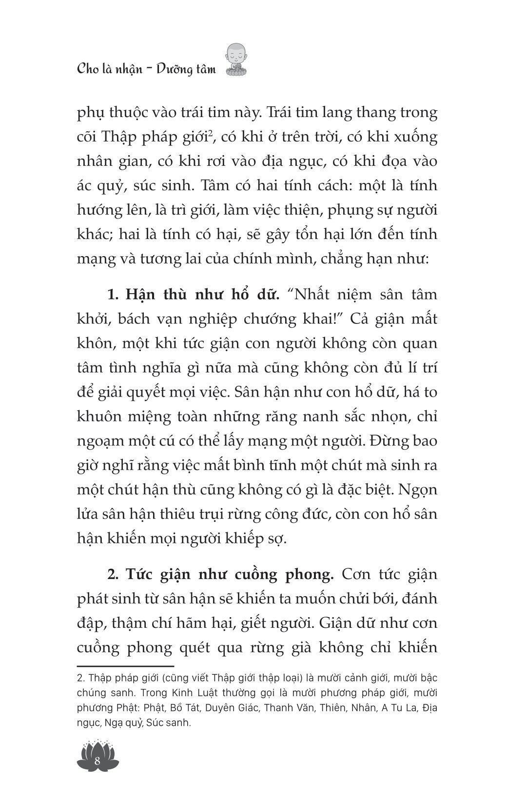 cho là nhận - dưỡng tâm