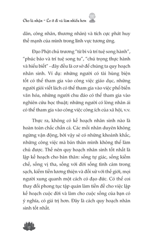 cho là nhận - lo ít đi và làm nhiều hơn