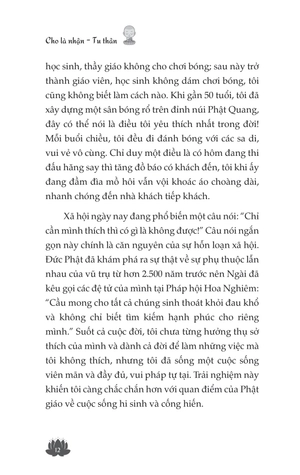 cho là nhận - tu thân