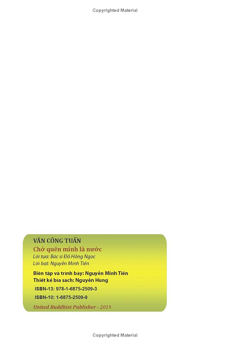 chớ quên mình là nước