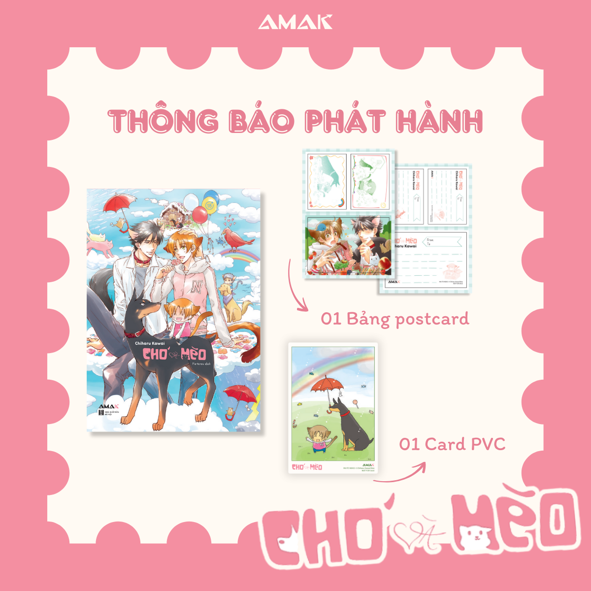 chó và mèo - tặng kèm card pvc + bảng postcard hai mặt