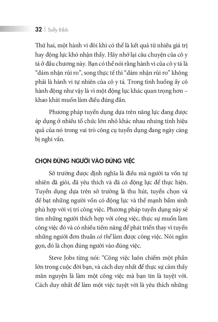 chọn đúng người vào đúng việc