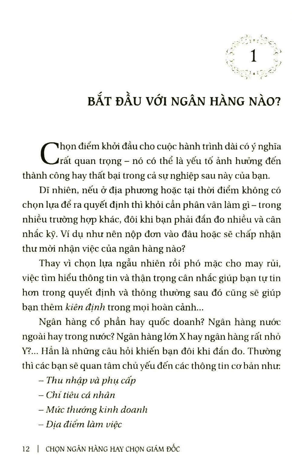 chọn ngân hàng hay chọn giám đốc