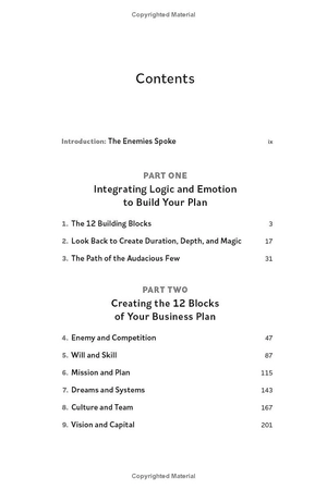 choose your enemies wisely - business planning for the audacious few