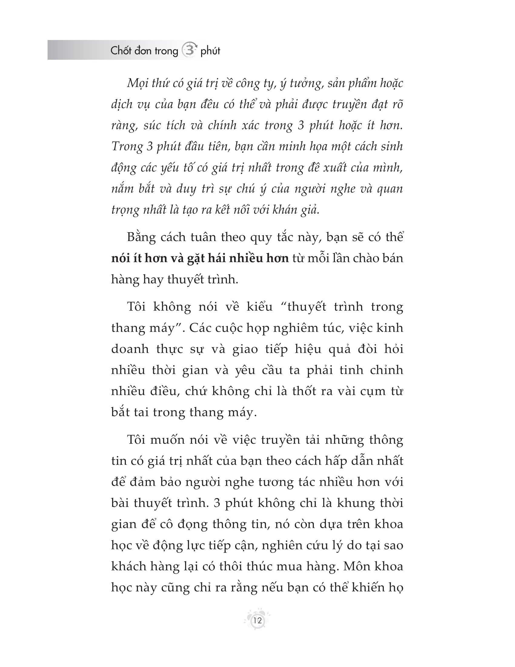 chốt đơn trong 3 phút