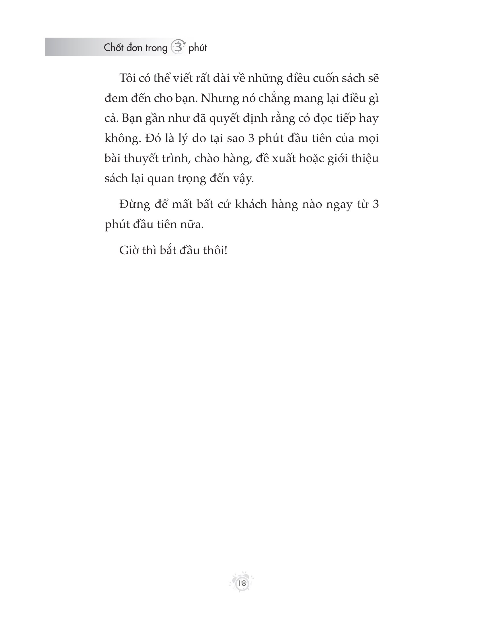 chốt đơn trong 3 phút