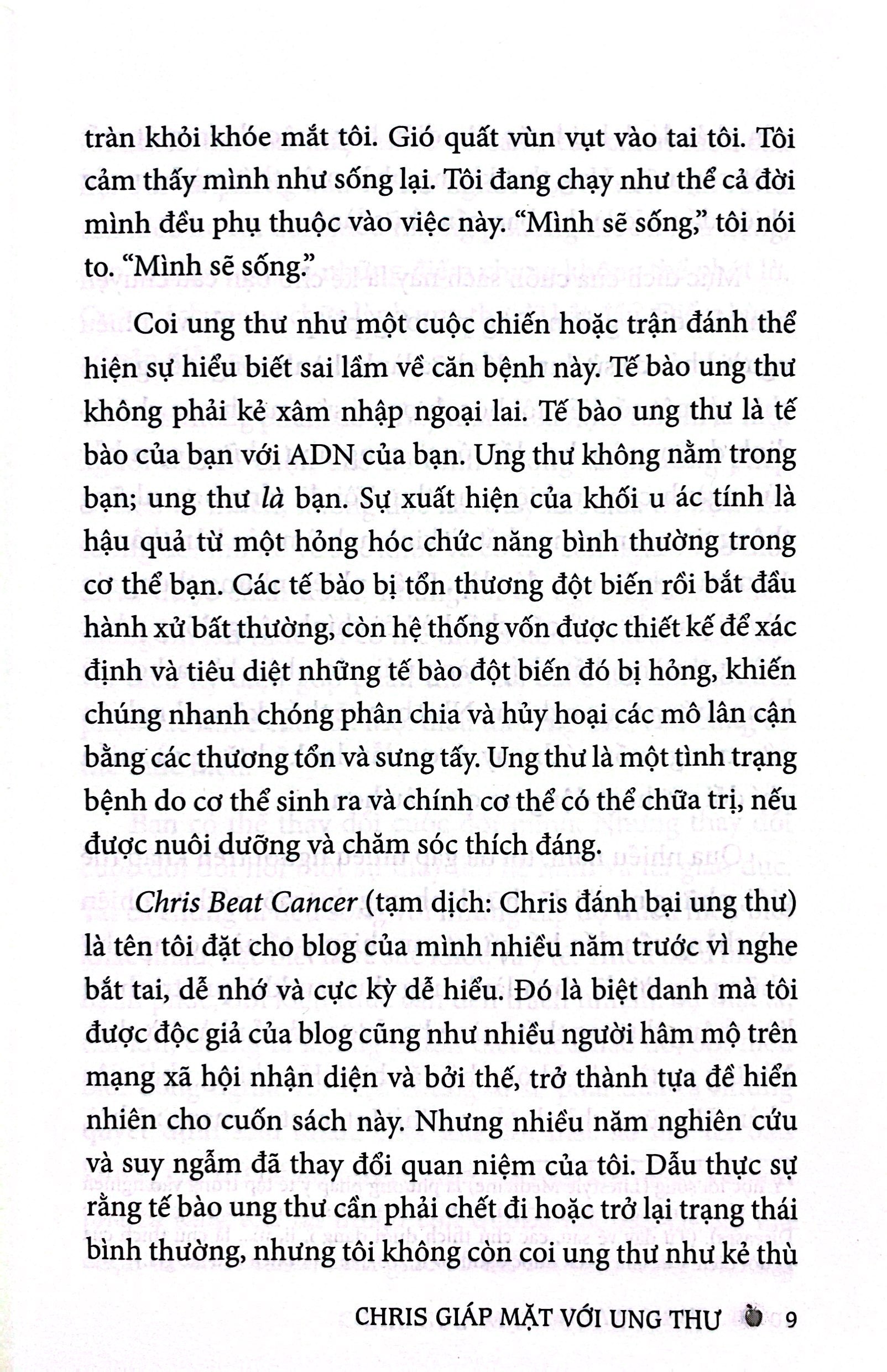 chris giáp mặt với ung thư